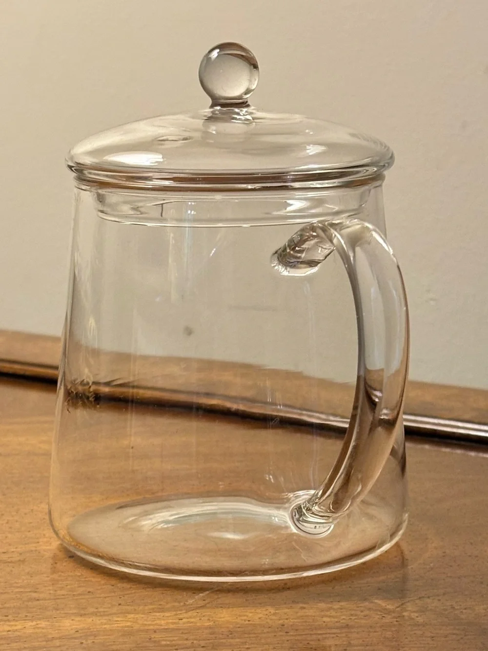 Clear Borosilicate Glass Teapot Tea Server w/ Glass Lid Minimalist